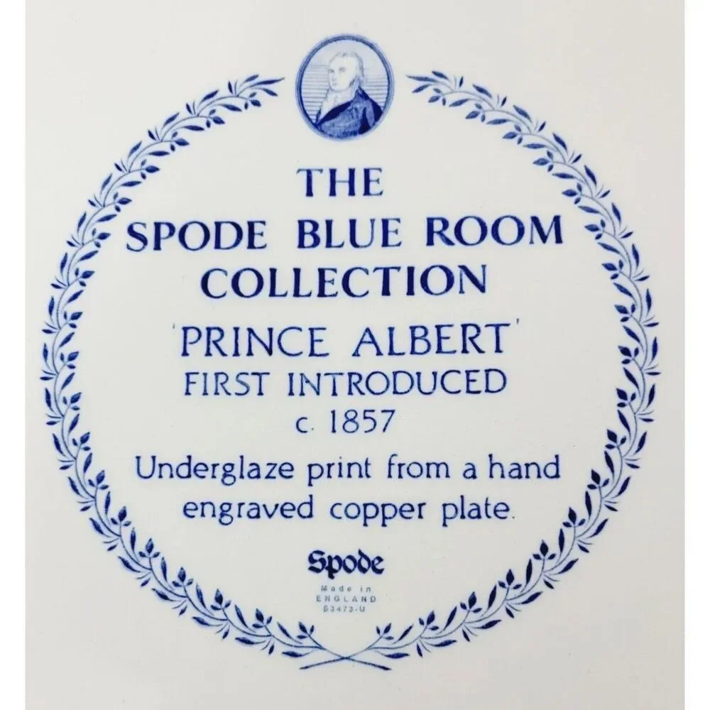 Prince Albert The Spode Blue Room Collection 1857 England Porcelain Cake Platter